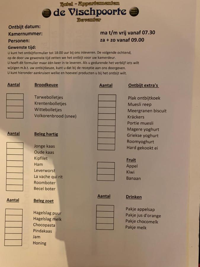 Hotel De Vischpoorte, Hartje Deventer En Aan De Ijssel Eksteriør bilde